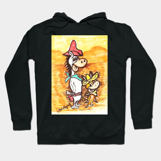 Quick Draw McGraw and Baba Looey Hoodie by TheArtQueenOfMichigan 